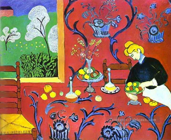 Harmonie en rouge abstrait fauvisme Henri Matisse Peintures à l'huile